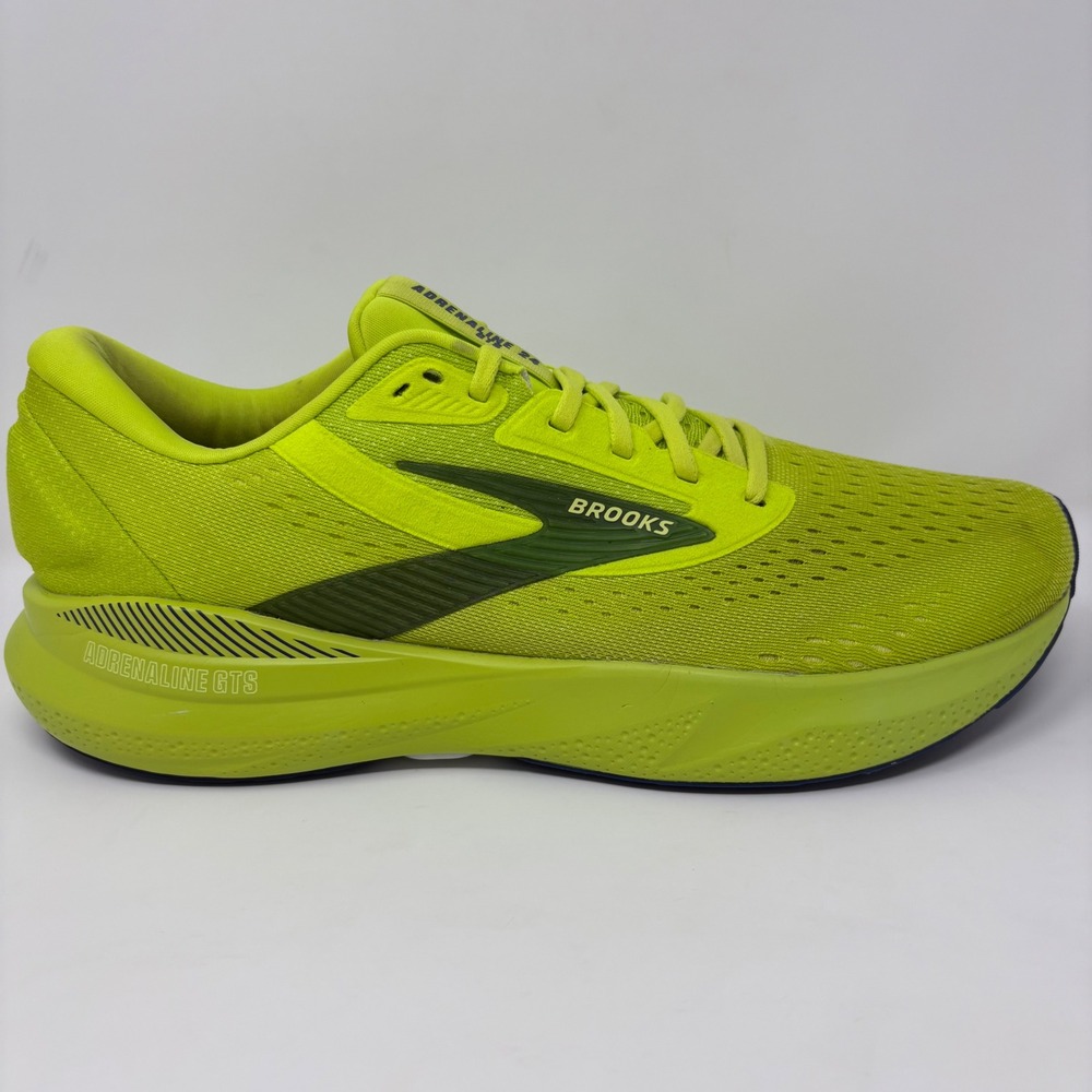 Brooks Adrenaline GTS 24 Mens Size 12 Yellow Lime Running Shoes (1104371D336)